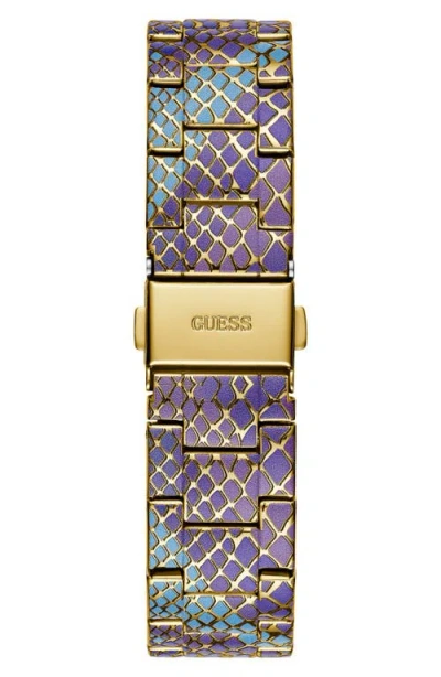 Guess Serpentina Python Pattern Bracelet Watch, 38mm In Red