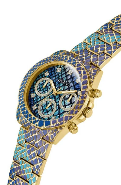 Guess Serpentina Python Pattern Bracelet Watch, 38mm In Red