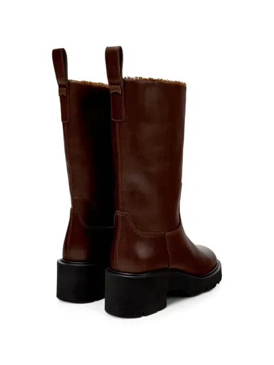 Camper Milah Leather Boot In Brown