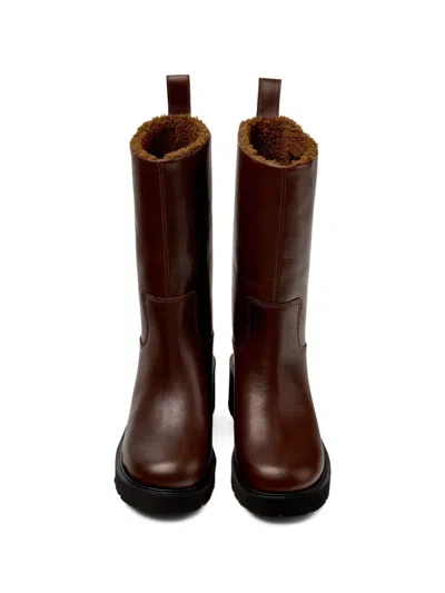 Camper Milah Leather Boot In Brown