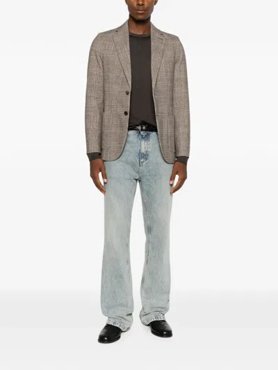 Circolo 1901 Check-pattern Blazer In Brown