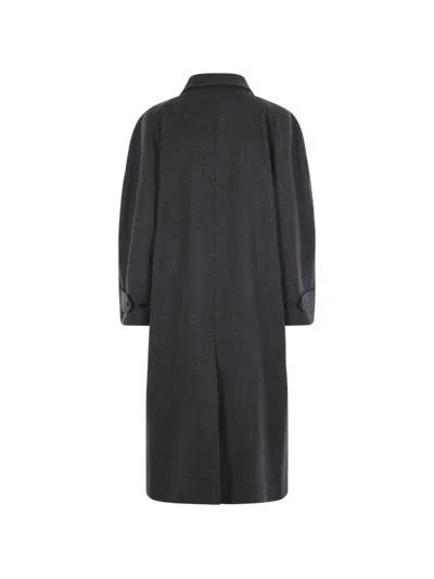 Jil Sander Button-fastening Wool Coat In Gray