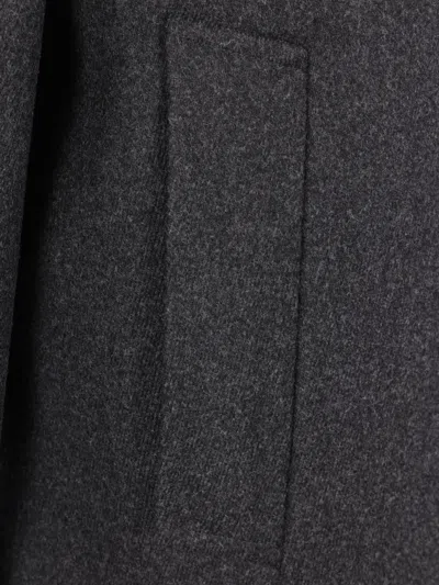 Jil Sander Button-fastening Wool Coat In Gray