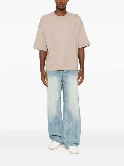 Essentials Logo-patch Drop-shoulder T-shirt In Neutral