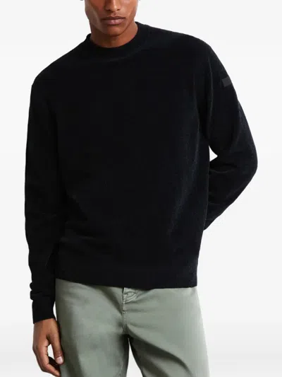 Rrd Chenille-texture Sweater In Black