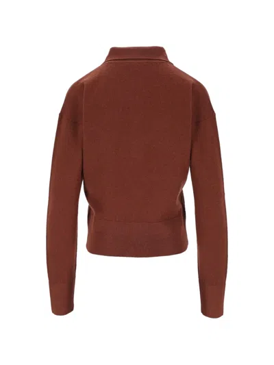 Barena Venezia Long-sleeved Knitted Pullover In Brown