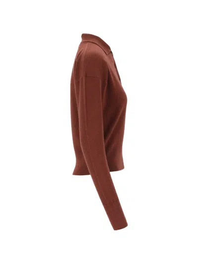 Barena Venezia Long-sleeved Knitted Pullover In Brown