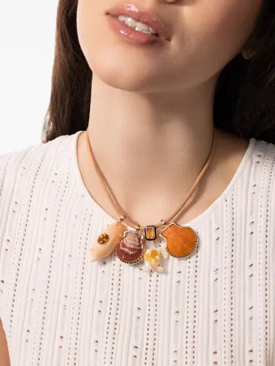 Dezso Clam Shell Pendant In Multi