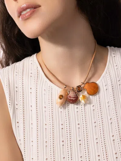Dezso Clam Shell Pendant In Multi