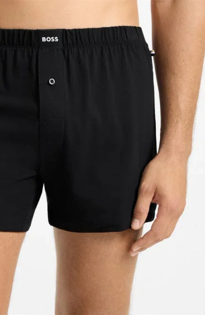 Hugo Boss Boss 2-pack Knit Cotton Boxers In Multi