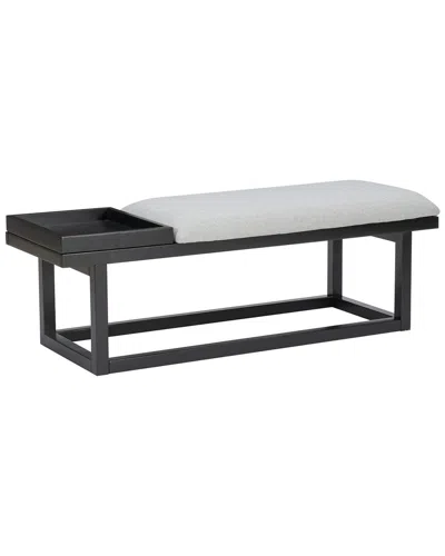 Linon Max Bench With Tray In White