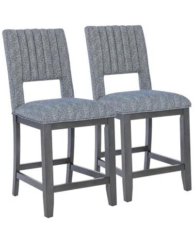 Linon Jamison Counter Stool 2-pack In Gray