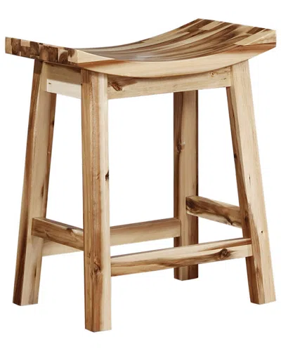 Powell Griffin Saddle Counter Stool In Brown