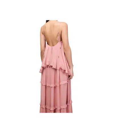 Zimmermann Luna Ruffled Georgette Midi Dress In Pink