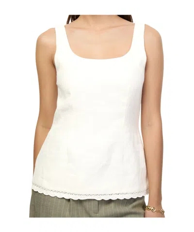 Posse Rectangular Neckline Vest In White