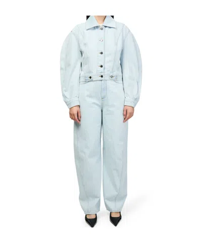 Givenchy Classic Collar Button-front Jacket With Back-to-front Effect In Multi