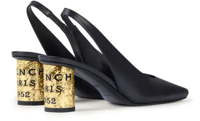 Givenchy Tape-effect Slingback Leather Pumps In Black