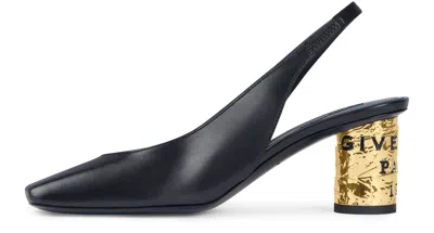 Givenchy Tape-effect Slingback Leather Pumps In Black