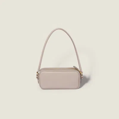 Miu Miu Leather Pouch In Neutral