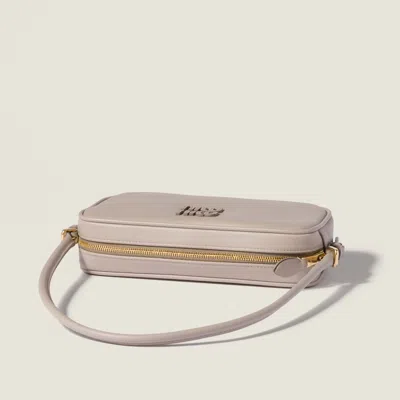 Miu Miu Leather Pouch In Neutral