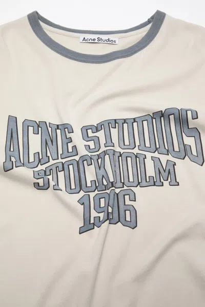 Acne Studios Graphic T-shirt In Neutral