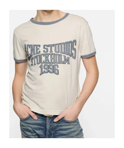 Acne Studios Graphic T-shirt In Neutral