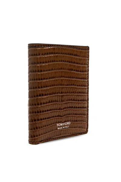 Tom Ford Foldable Wallet In Brown