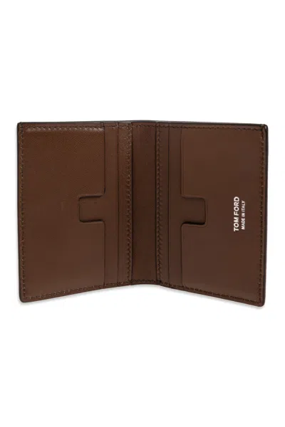 Tom Ford Foldable Wallet In Brown