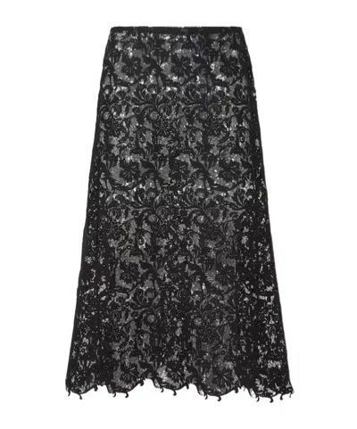 Fendi Gonna Lace Macrame In Black