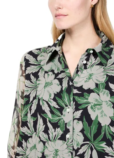 Loewe Printed Silk Shirt For Women In Green
