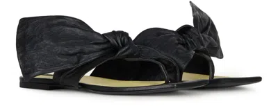 Givenchy Square-toe Flat Sandals In Black