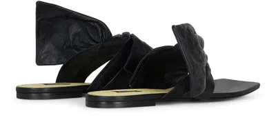 Givenchy Square-toe Flat Sandals In Black