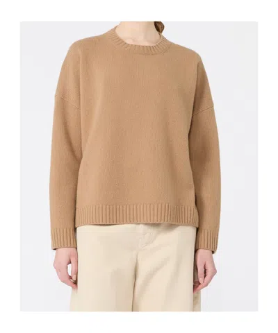 Weekend Max Mara Oversized Wool Pullover In Brown