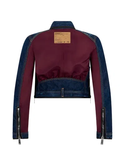 Dsquared2 Dark Bomber Jacket In Blue