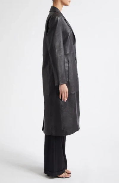 Arma Aisa Leather Coat In Black
