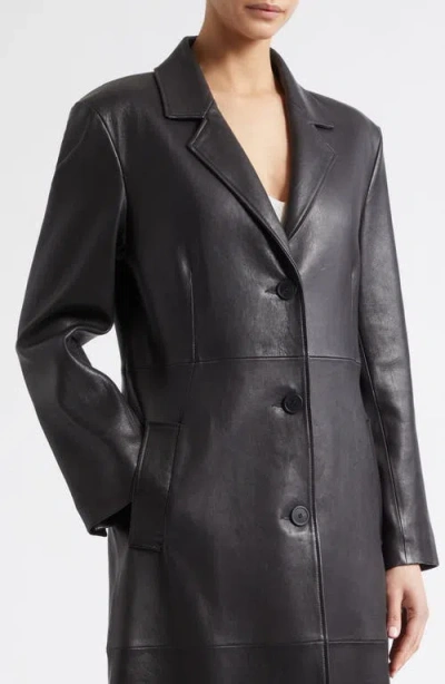 Arma Aisa Leather Coat In Black