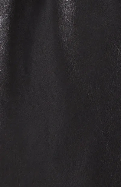 Arma Black Maeve Leather Drawstring Jacket In Black