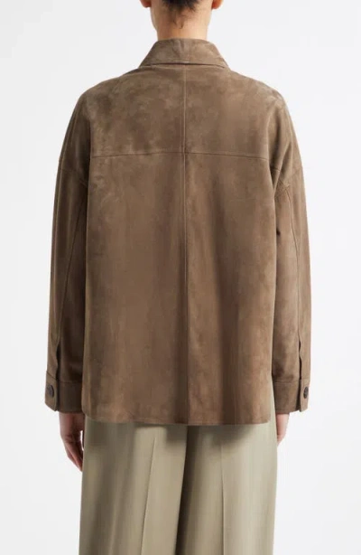 Arma Kaylee Lamb Suede Jacket In Brown