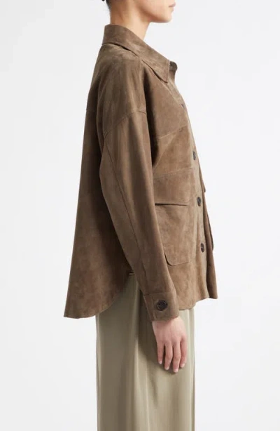 Arma Kaylee Lamb Suede Jacket In Brown