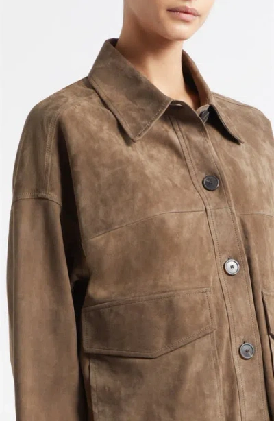 Arma Kaylee Lamb Suede Jacket In Brown