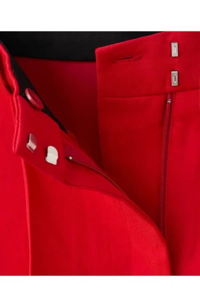 Mango Straight Fit Bermuda Shorts In Red