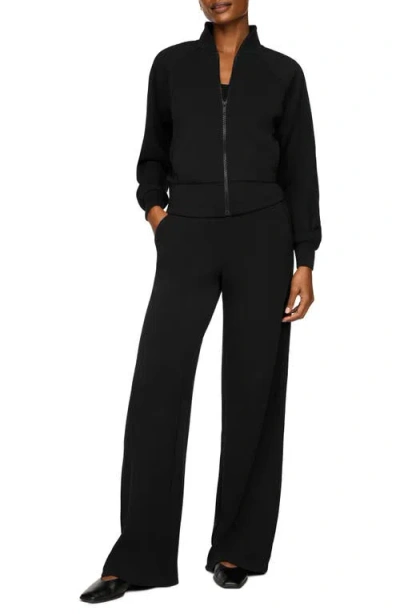 Spanx Airessentials Pintuck Track Jacket In Black