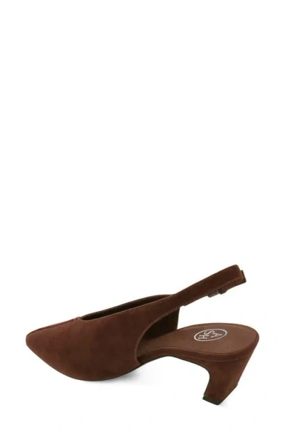 Ash Vera Pointed Toe Slingback Pump In Brown