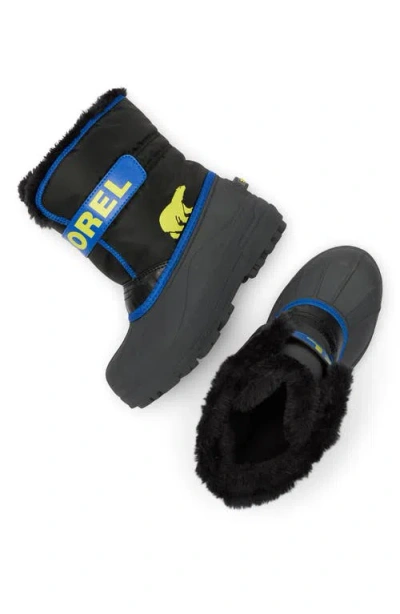 Sorel Kids' Snow Commander Insulated Waterproof Boot In Black