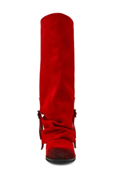 Steve Madden Bozeman Knee High Boot In Red