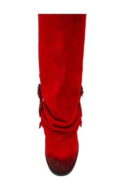 Steve Madden Bozeman Knee High Boot In Red