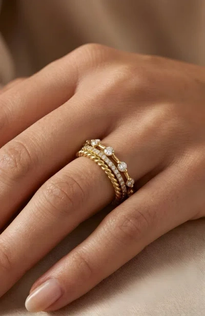 Mint & Lily Modern Ring Stack In Multi