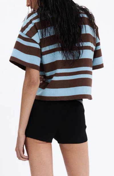 Mango Striped Cotton Blend Polo In Multi