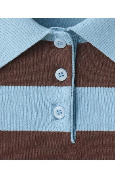 Mango Striped Cotton Blend Polo In Multi