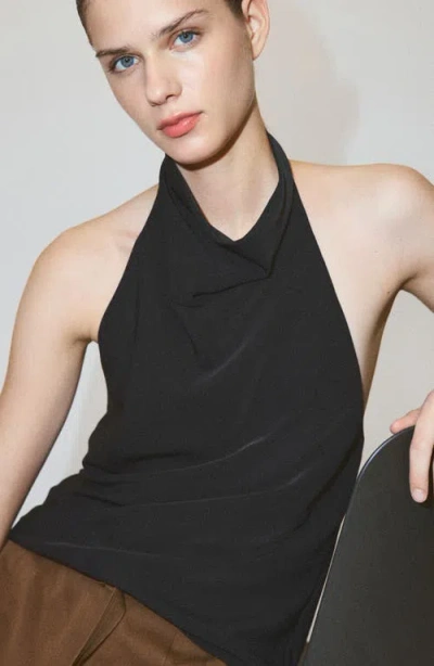 Mango Draped Halter Top In Multi